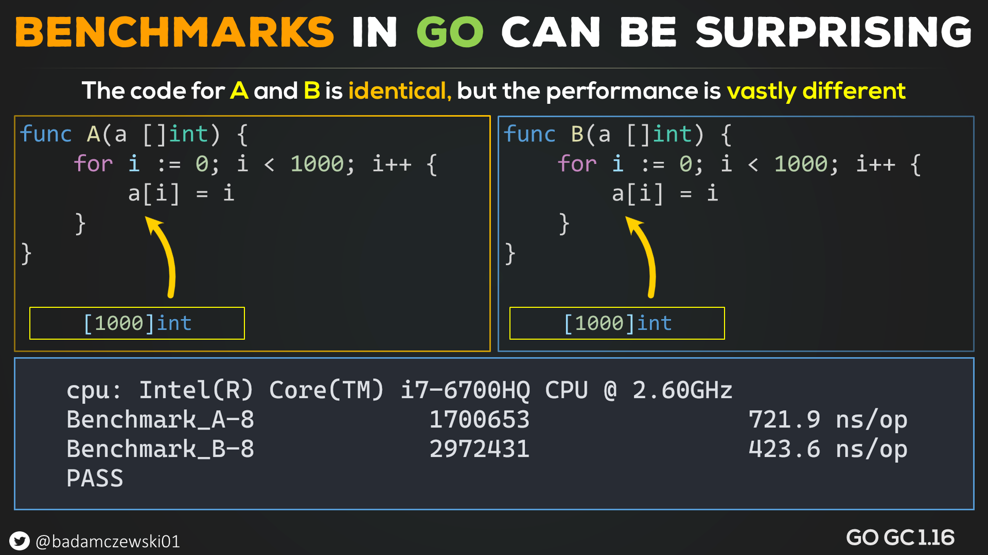 Benchmarks in GO can be surprising