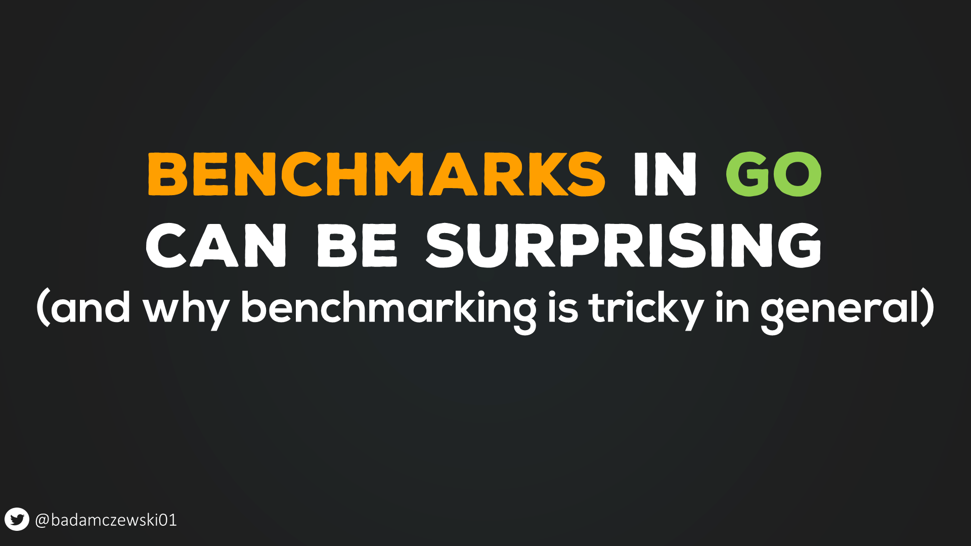 How to lie with Benchmarks